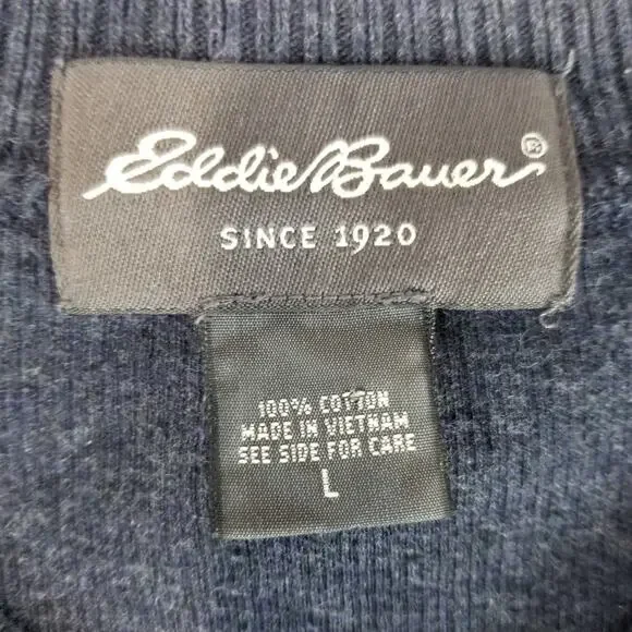 Eddie Bauer Sweater Mens Large V Neck Pullover Long Sleeve Grandpa Jumper